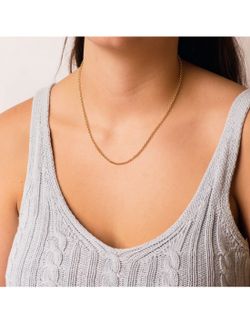 CO//63 Cadena Rolo hueca de oro 18 kt unisex de 50cm de largo una joya fina y elegante