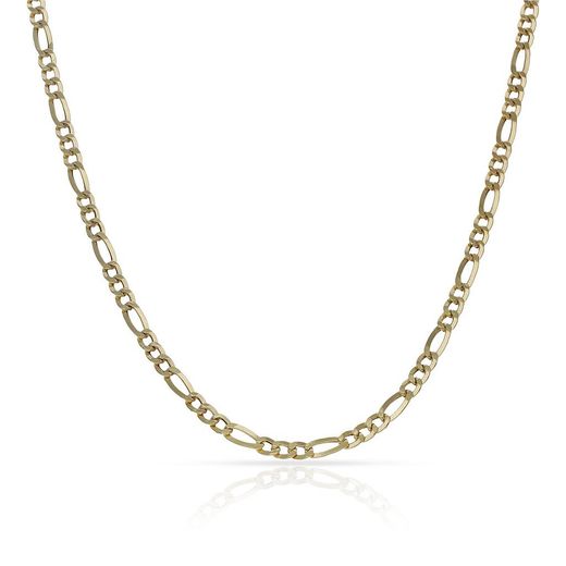 CO//70 Cadena hueca unisex de oro 18k modelo 3x1 de 45cm refinada y estilosa
