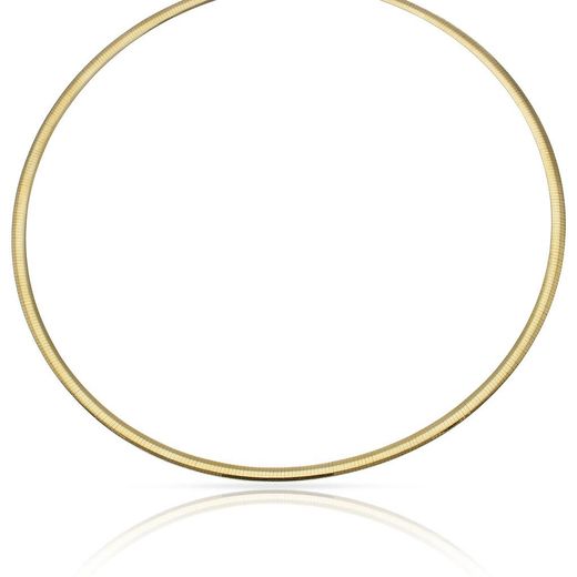 Collar macizo semirrígido de mujer en oro de 18 Kilates, una pieza elegante y extremada