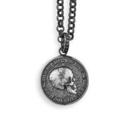Colgante Plata de Palo CAN8 moneda calavera