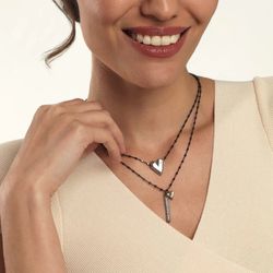 BN004B Colgante PLATA DE PALO Unisex colección Catan con barra en plata de ley 925 con doce circonitas