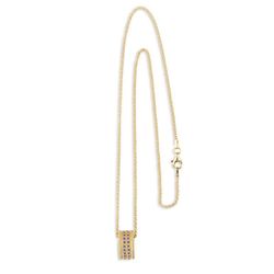 WN189G Collar Plata de Palo mujer chapado en oro con circonitas marrones, collar es una obra maestra de sofisticación y distinción de glamour atemporal