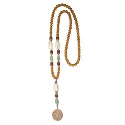 WN154X Collar Plata de Palo modelo FLORE de resina para mujer colección VIVE SUMMER