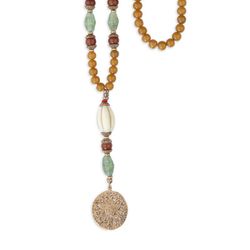 WN154X Collar Plata de Palo modelo FLORE de resina para mujer colección VIVE SUMMER