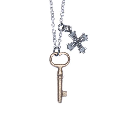 MN030X Collar Plata de Palo Hombre modelo Bab en plata de ley 925, bronce y circonitas