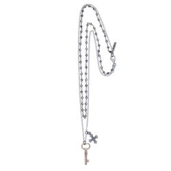 MN030X Collar Plata de Palo Hombre modelo Bab en plata de ley 925, bronce y circonitas