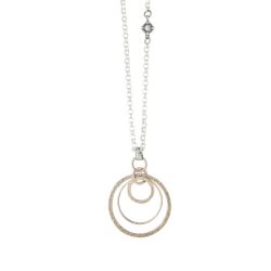 WN305X Collar Plata de Palo Mujer Bantayan, Collar de Cadena de Plata 925 y Aros de Bronce Estilo elegante, ligero y contemporáneo