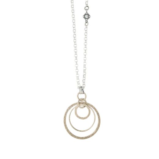 WN305X Collar Plata de Palo Mujer Bantayan, Collar de Cadena de Plata 925 y Aros de Bronce Estilo elegante, ligero y contemporáneo