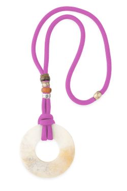 Collar Plata de Palo Mujer Cala Comte Collar Mujer Comte | Collar de Nylon con Hueso, Plata 925 y Bronce | Colección Marés
