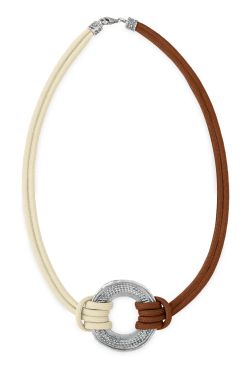Collar Plata de Palo Mujer Cala Macarella Collar Mujer Macarella | Collar de Nylon y Bronce Bañado en Plata | Colección Marés