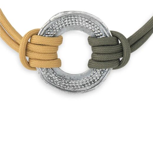 Collar Plata de Palo Mujer Cala Macarella Collar Mujer Macarella | Collar de Nylon y Bronce Bañado en Plata | Colección Marés