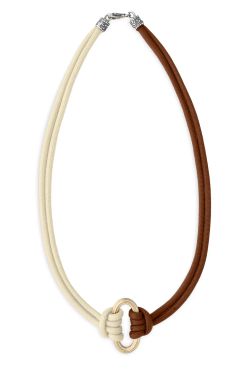 WN314BM Collar PLATA DE PALO colección Marés de Mujer Cala Mondragó