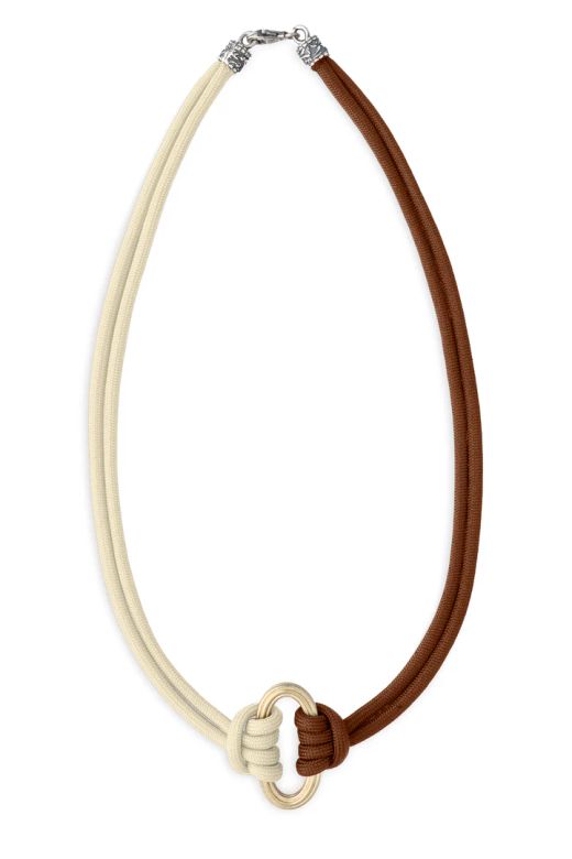WN314BM Collar PLATA DE PALO colección Marés de Mujer Cala Mondragó