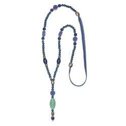 Collar PLATA DE PALO de mujer colección Galatea piedras azules y bronce una joya versátil