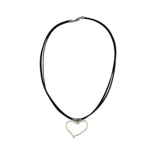 Collar PLATA DE PALO de Mujer colección Laike adornado con corazón