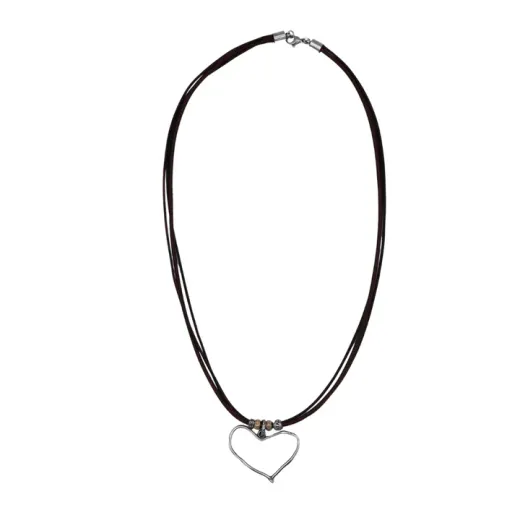Collar PLATA DE PALO Mujer modelo Laiku con forma de corazón en plata de ley