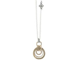 WN304X Collar Plata de Palo Mujer Palawan Aros de Bronce, Plata 925 y Circonitas Blancas Estilo sofisticado, luminoso y lleno de movimiento