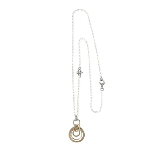 WN304X Collar Plata de Palo Mujer Palawan Aros de Bronce, Plata 925 y Circonitas Blancas Estilo sofisticado, luminoso y lleno de movimiento