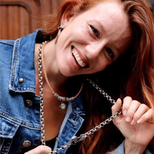 WN102X Collar Plata de Palo de mujer en plata de ley 925 Cruz Montes elegante y de categoría