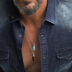 MN009X Colgante Plata de Palo modelo ANES para hombre super elegante