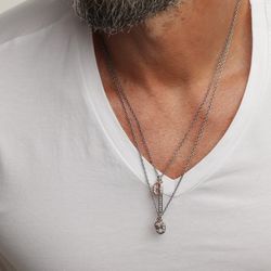 MN010X Colgante PLATA DE PALO modelo REMAS para hombre