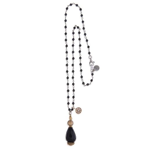 Collar PLATADEPALO mujer piedra ónix WN108X