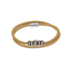 Collar - Pulsera Doble Nylon Camin Plata de Palo para lucir como pulsera o collar