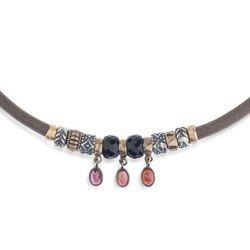 Collar mujer PLATA DE PALO Granates WN122X elegante