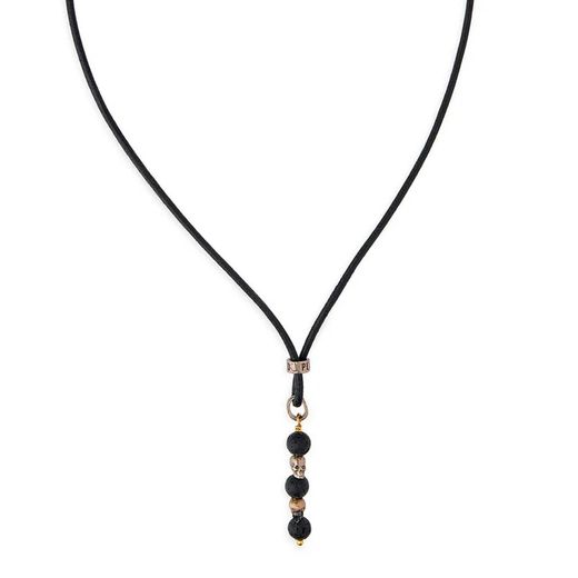 Collar Skinny SN045X Colgante Plata de Palo dos calaveras