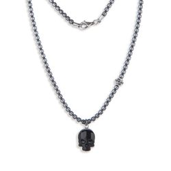 SN025X Collar Skull unisex Plata de Palo modelo KUMON con calavera