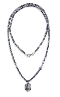 SN025X Collar Skull unisex Plata de Palo modelo KUMON con calavera