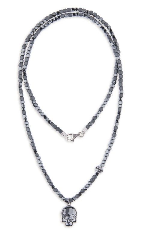SN025X Collar Skull unisex Plata de Palo modelo KUMON con calavera