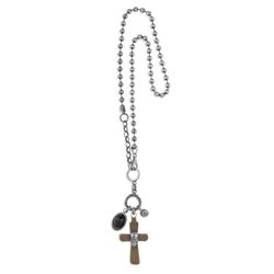 Colgante Plata de Palo SKULL CAN17 cruz con calavera