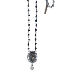 Colgante Plata de Palo SKULL SN008X resina epoxi, bronce y calavera