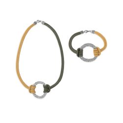Conjunto Bassa PLATA DE PALO mujer Incluye collar y pulsera Bassa a juego. Elige el color del conjunto y la talla de la pulsera.