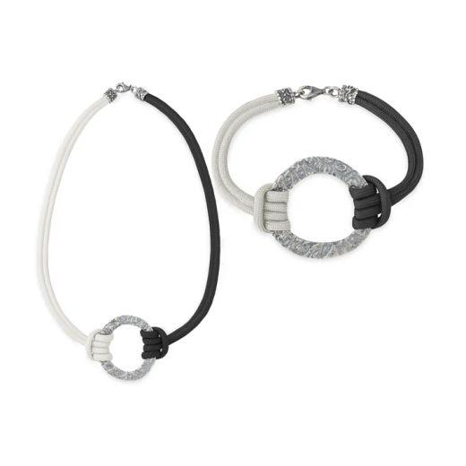Conjunto Bassa PLATA DE PALO mujer Incluye collar y pulsera Bassa a juego. Elige el color del conjunto y la talla de la pulsera.