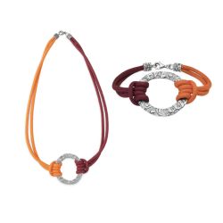 Conjunto Bassa PLATA DE PALO mujer Incluye collar y pulsera Bassa a juego. Elige el color del conjunto y la talla de la pulsera.