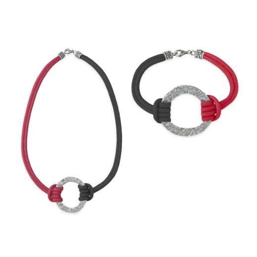 Conjunto Bassa PLATA DE PALO mujer Incluye collar y pulsera Bassa a juego. Elige el color del conjunto y la talla de la pulsera.
