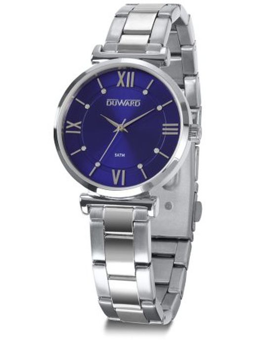 D25346.05  Reloj Duward LADY Mujer de acero inoxidable 316L cristal mineral zafiro, esfera azul, sumergible 5 ATM