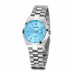 D25432.06 Reloj Duward automático de mujer caja y armis acero 316L esfer a azul resistencia al agua 50 metros (5 ATM)