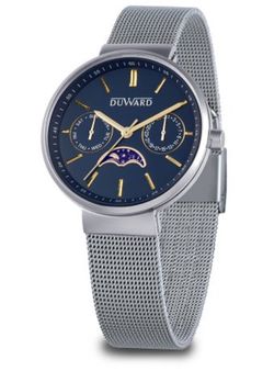 D25711.05 Reloj Duward de mujer colección LADY MACE malla milanesa acero inoxidable 316L multifunción esfera azul