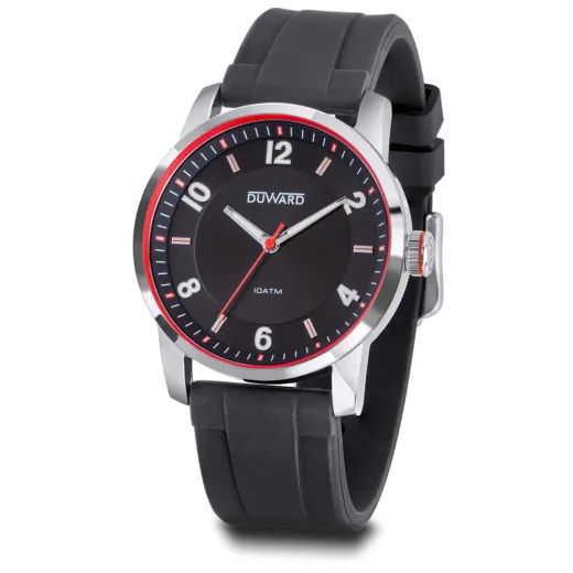 D85346.04 Reloj DUWARD hombre correa de silicona acuático cristal acabado zafiro
