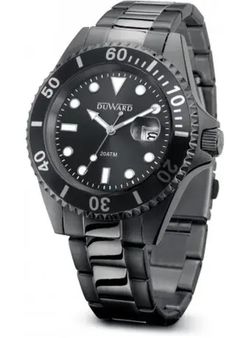 D95428.22 Reloj DUWARD de hombre sport acero inoxidable 316L tratamiento IP negro con calendario 20Atm cristal zafiro