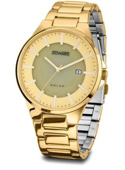 D95426.10 Reloj Duward hombre modelo ELEGANCE Elegans acero inoxidable 316L dorado de carga solar