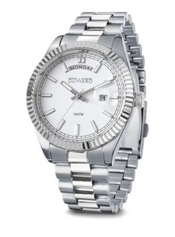 D95429.01 Reloj Duward hombre colección SPORT Day-date acero inoxidable 316L calendario semanario esfera blanca muy clara y nítida