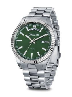 D95429.03 Reloj Duward de hombre modelo SPORT Day-date acero inoxidable 316L calendario y semanario esfera verde elegante
