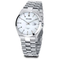 D95432.01 Reloj Duward automático de hombre caja y armis acero esfera blanca sumergible 50 metros
