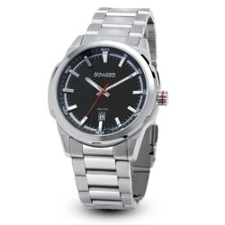 D95434.03 Reloj DUWARD de Caballero Brazalete y Caja de acero 316L esfera negra sumergible 10 Atm