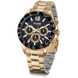 D95539.12 Reloj de Hombre DUWARD Aquastar de acero ip dorado con bisel de cerámica 10 ATM