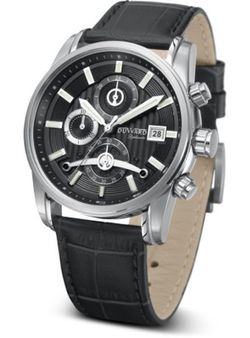 DIPLOMATIC Munich Ref D85522.06 Reloj DUWARD para hombre, duradero, cómodo y con estilo, acero inoxidable 316L calendario y cronógrafo correa de piel impermeable 10 ATM (100M)